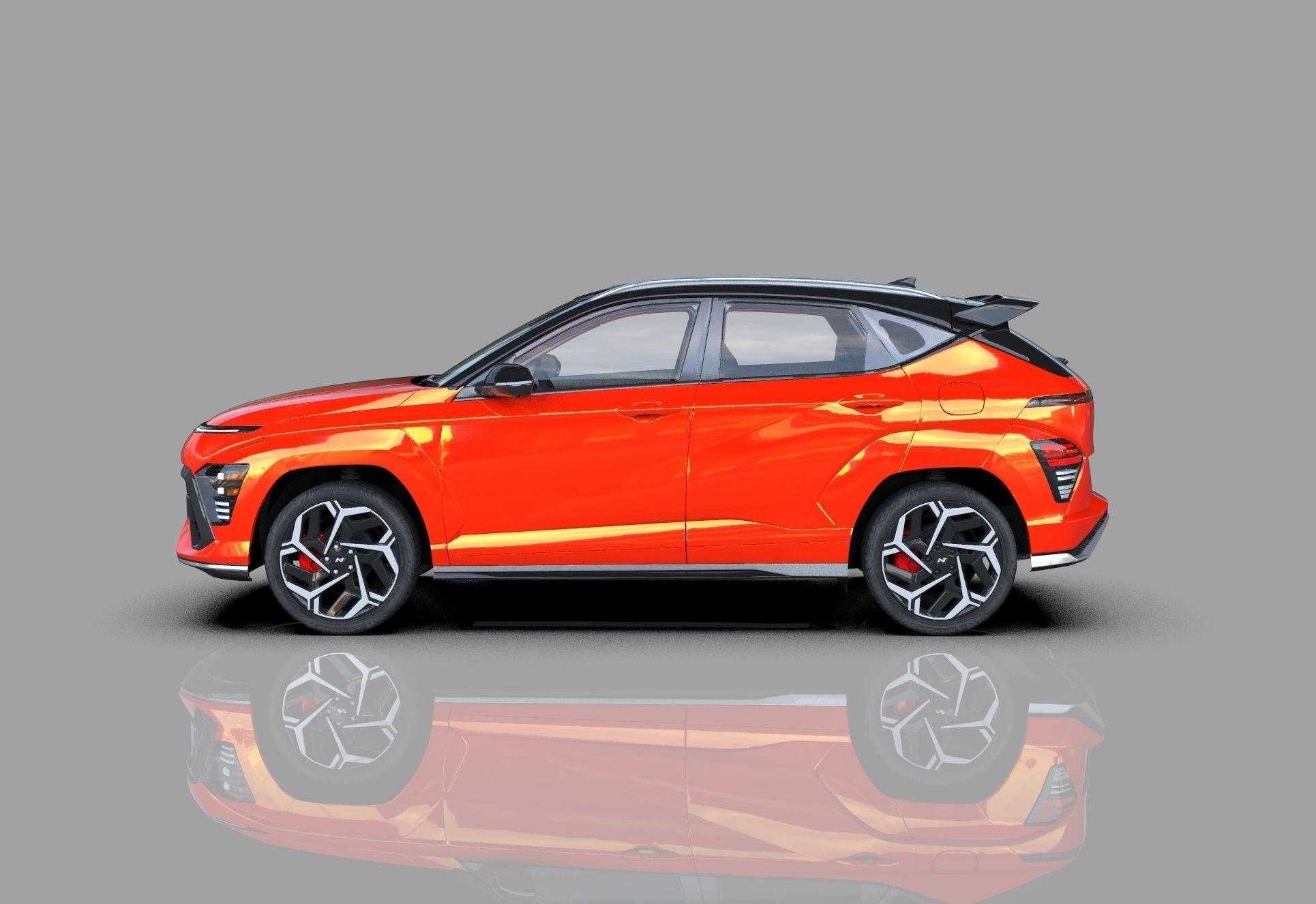 Hyundai Kona N line 2024 HQ interior 3D model_2