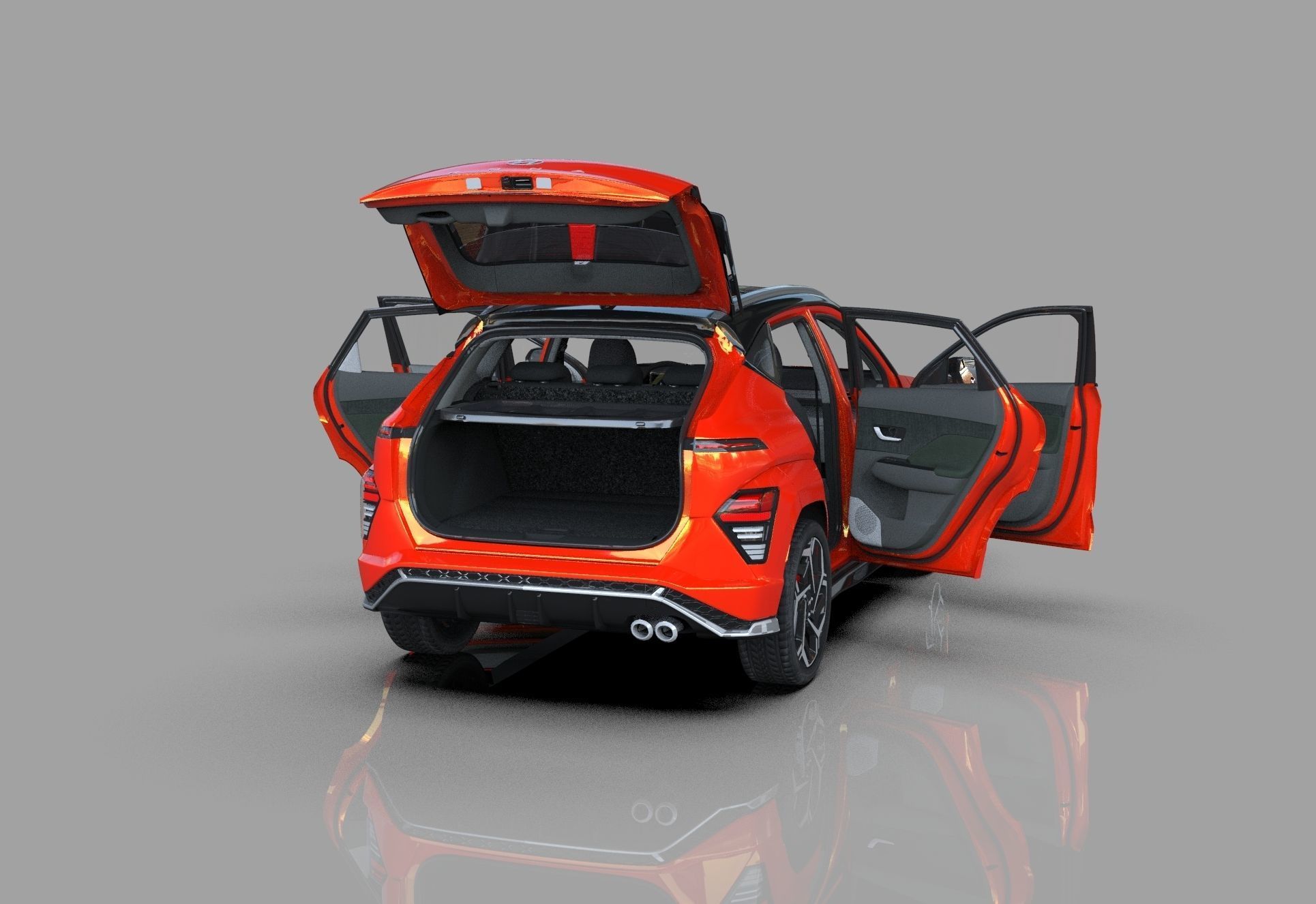 Hyundai Kona N line 2024 HQ interior 3D model_15