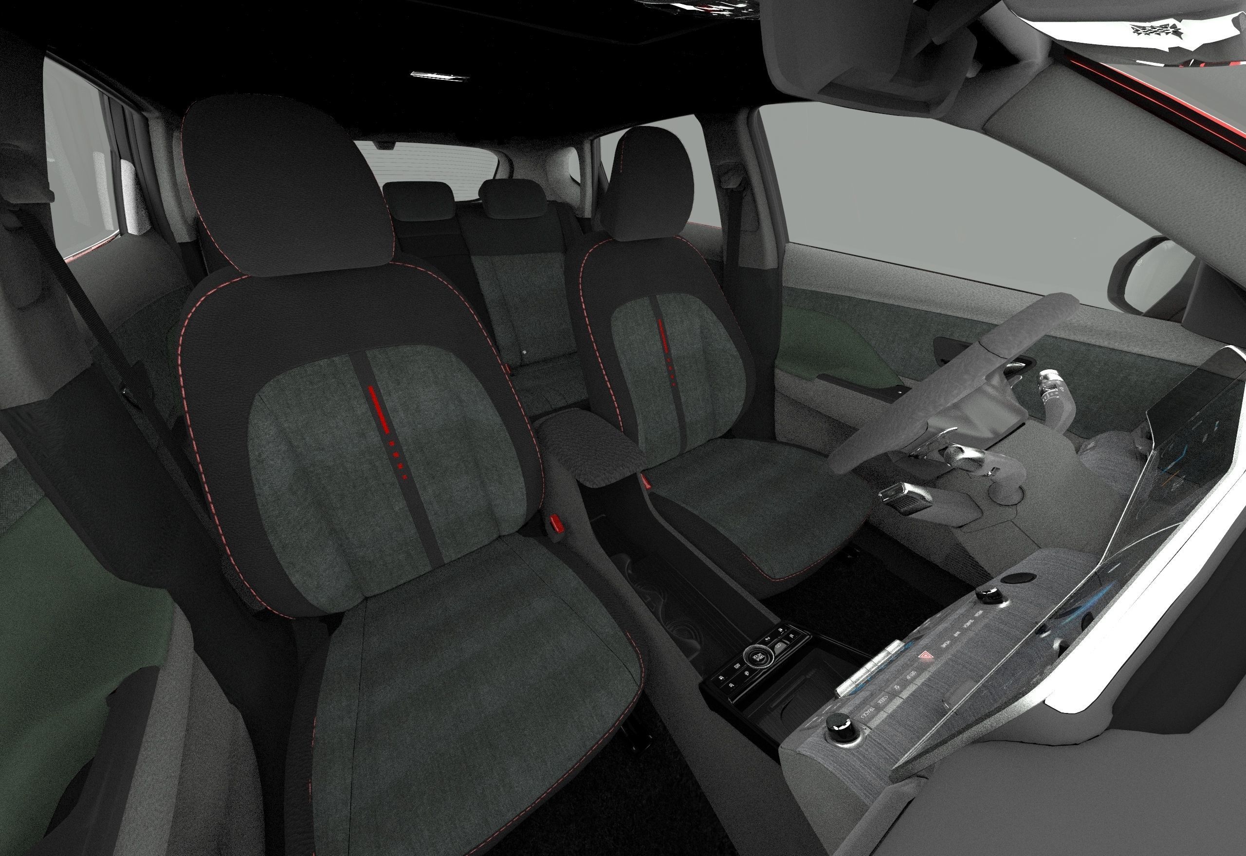 Hyundai Kona N line 2024 HQ interior 3D model_21