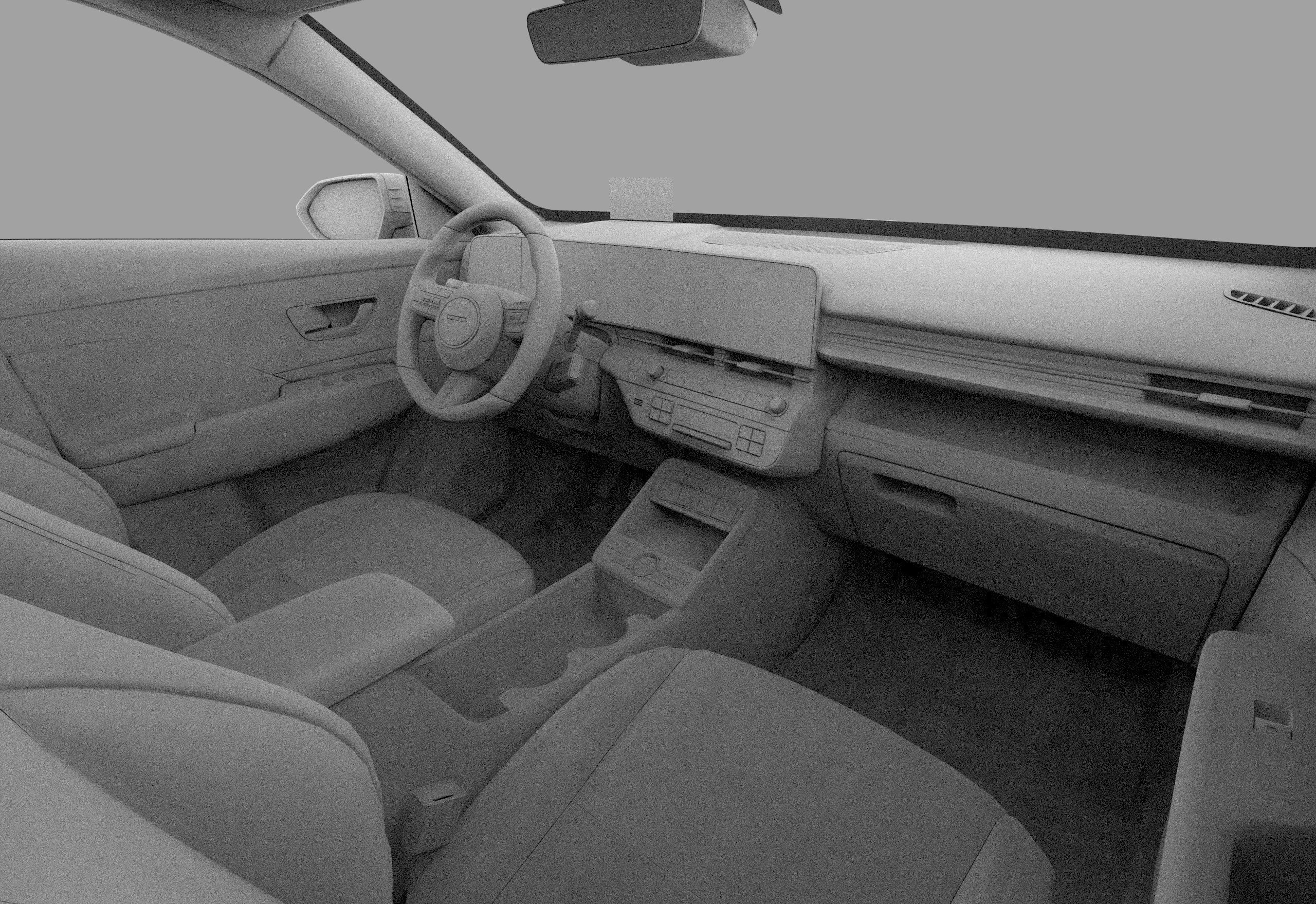 Hyundai Kona N line 2024 HQ interior 3D model_36