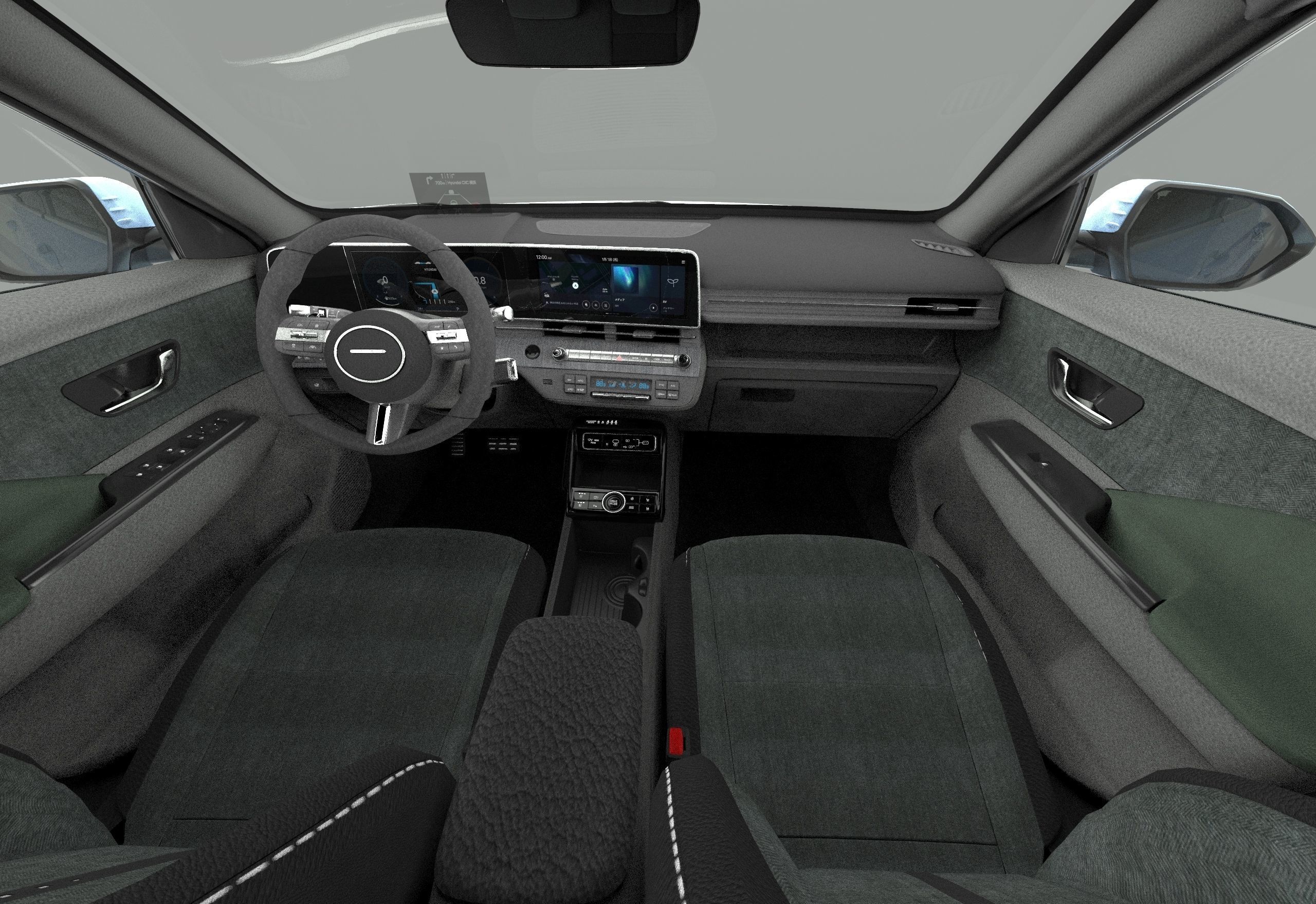 Hyundai Kona N line 2024 HQ interior 3D model_18