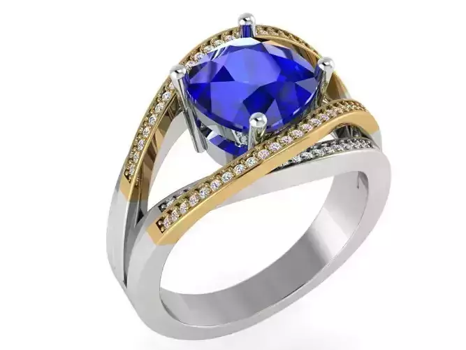Cushion Sapphire Ring 2994