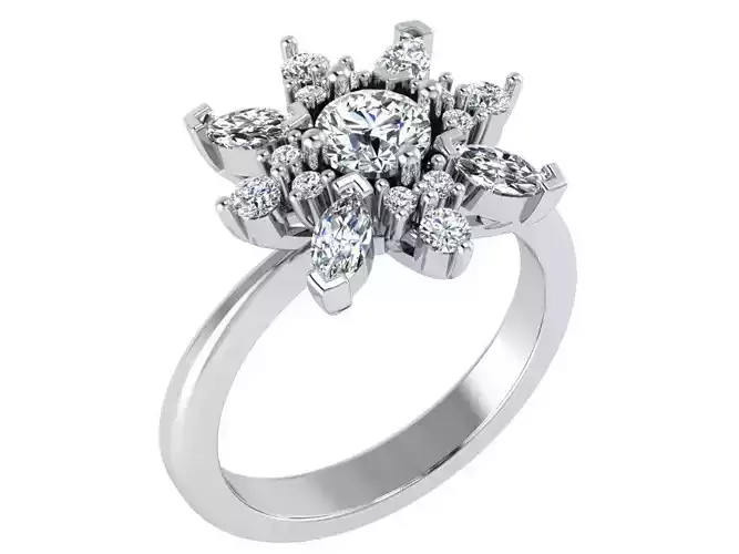 Flower Diamond Ring 2997