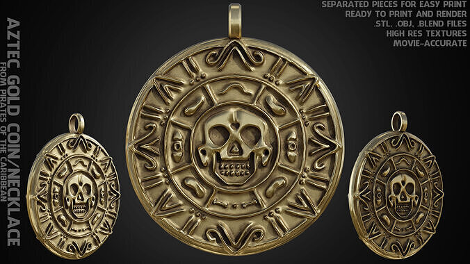 Pirates of the Caribbean Cursed Aztec Gold for Cosplay 3D print model