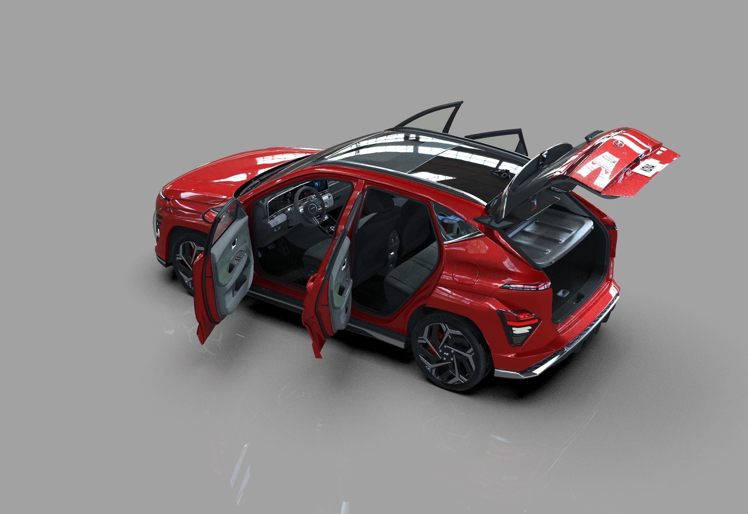 Hyundai Kona EV N-line 3D Model Collection_5