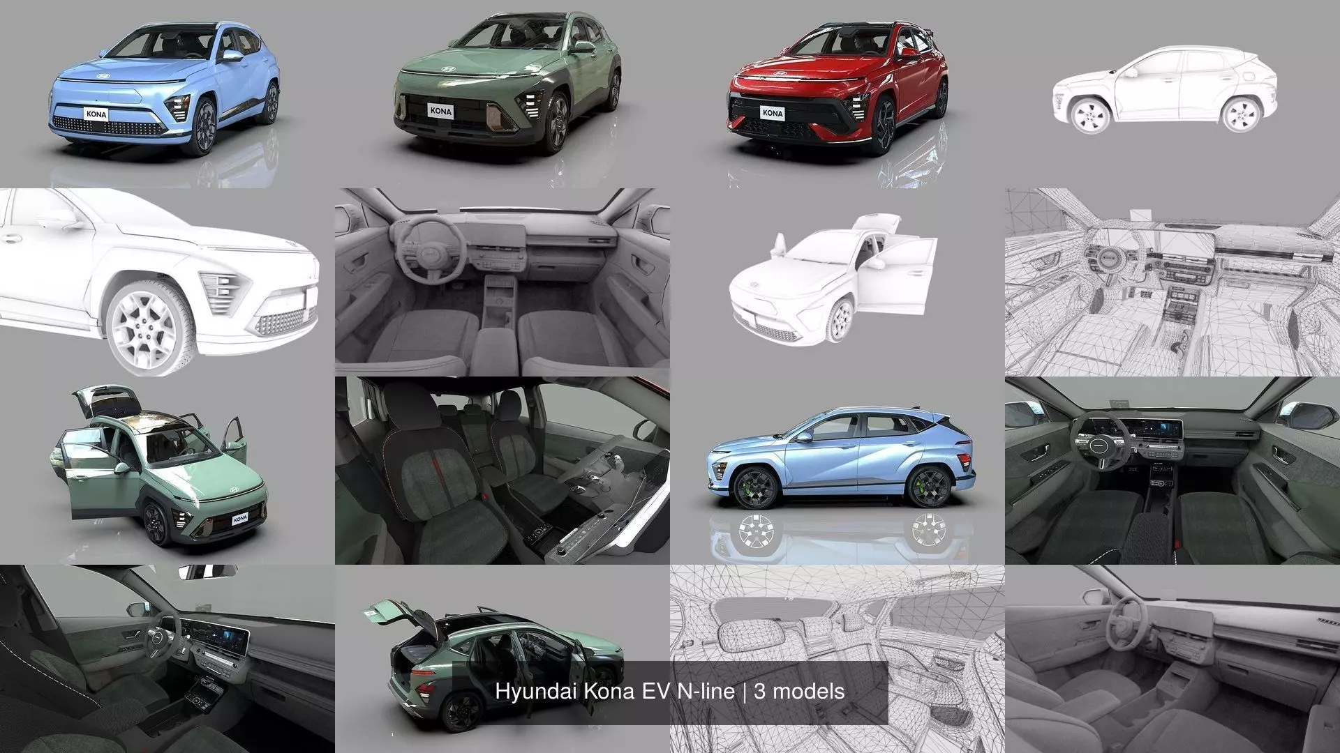 Hyundai Kona EV N-line 3D Model Collection_0