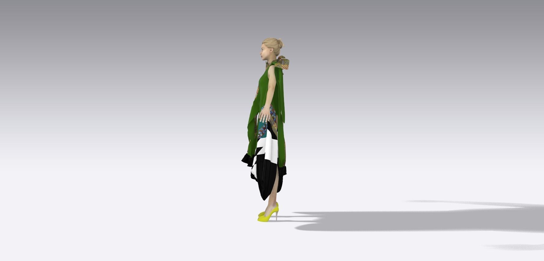 Patchwork garment 3D model_6