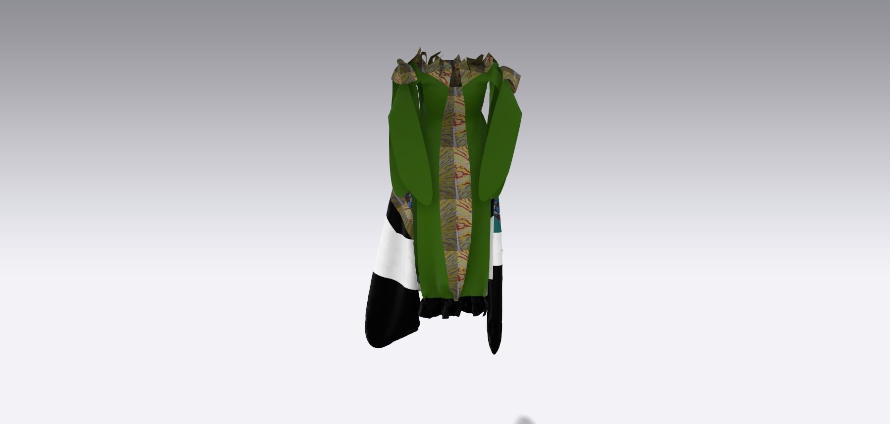 Patchwork garment 3D model_11