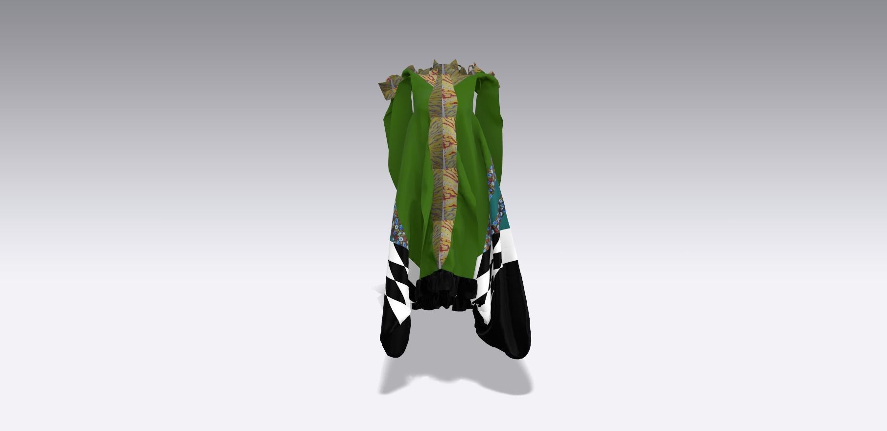 Patchwork garment 3D model_10