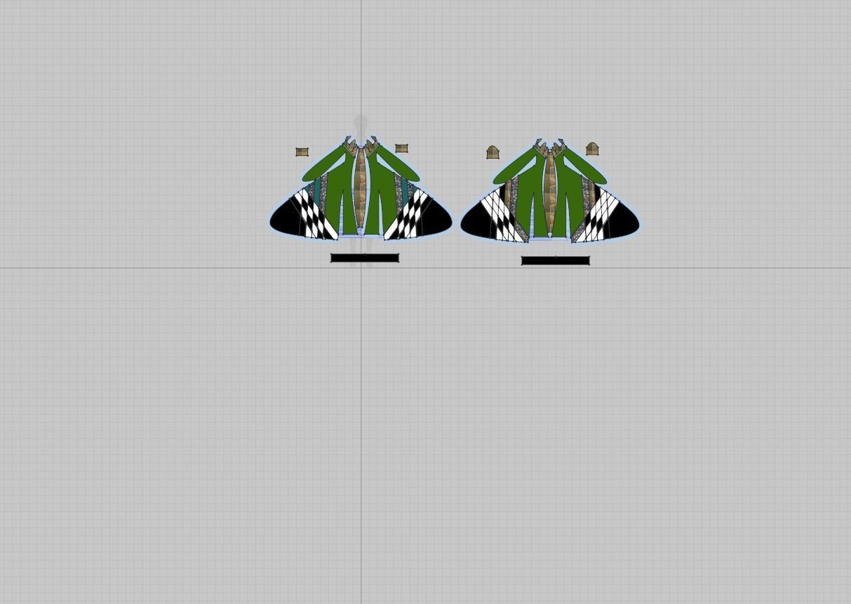 Patchwork garment 3D model_2