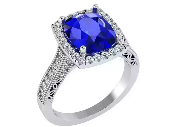 Cushion Halo Ring 3001