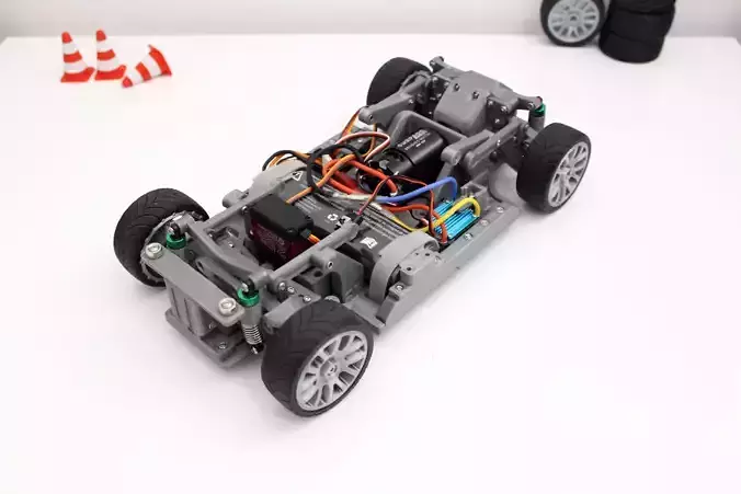 universal rc car chassis 10 to 1 3D print model