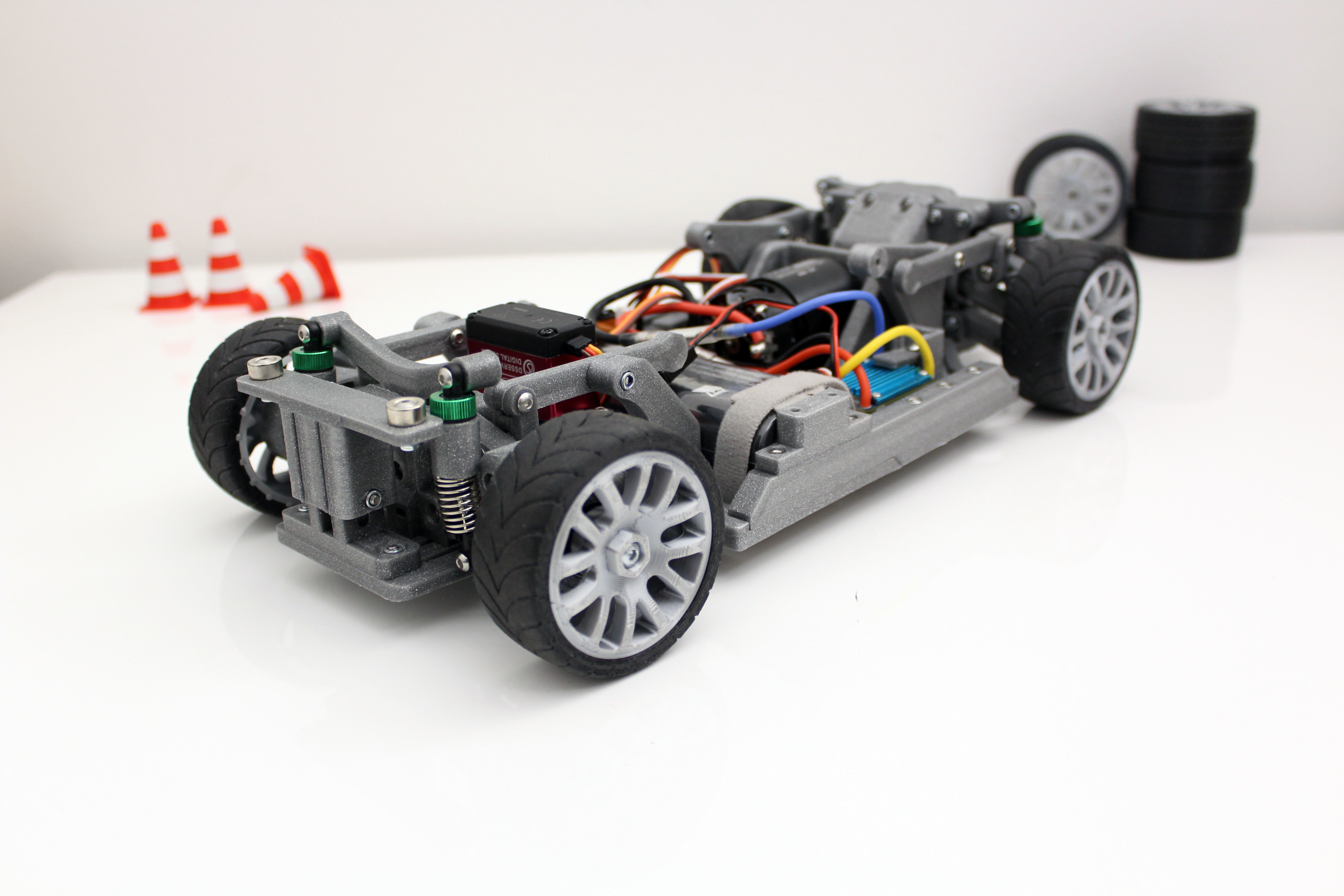 universal rc car chassis 10 to 1 3D print model_2