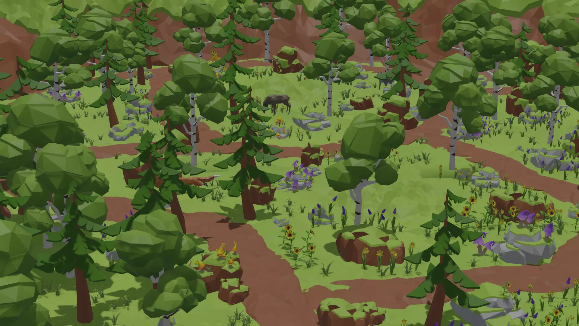 LOW POLY Nature Free low-poly 3D model