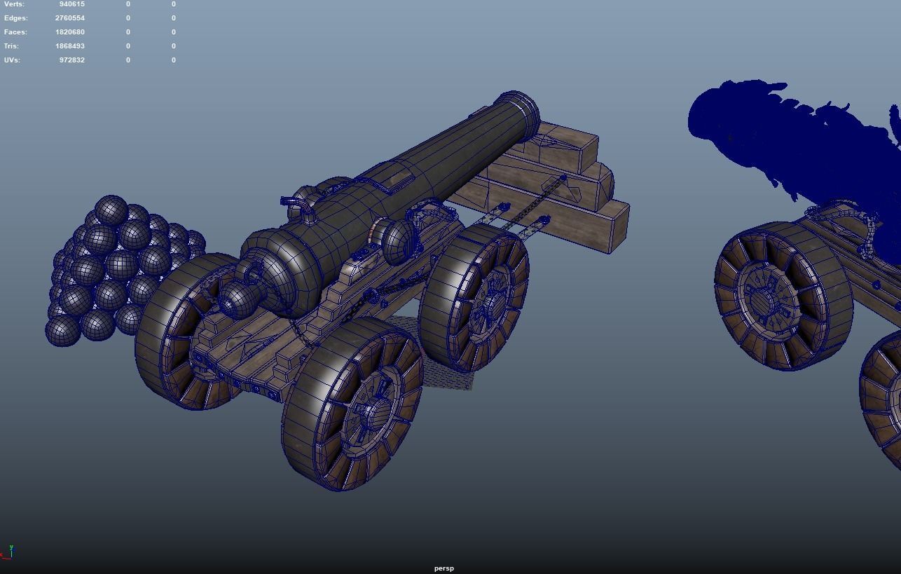 Chinese Zodiac Animals Cannon Low-poly 3D model_37