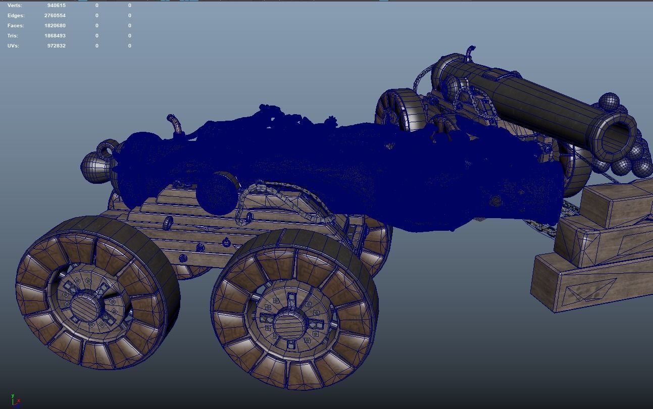 Chinese Zodiac Animals Cannon Low-poly 3D model_33