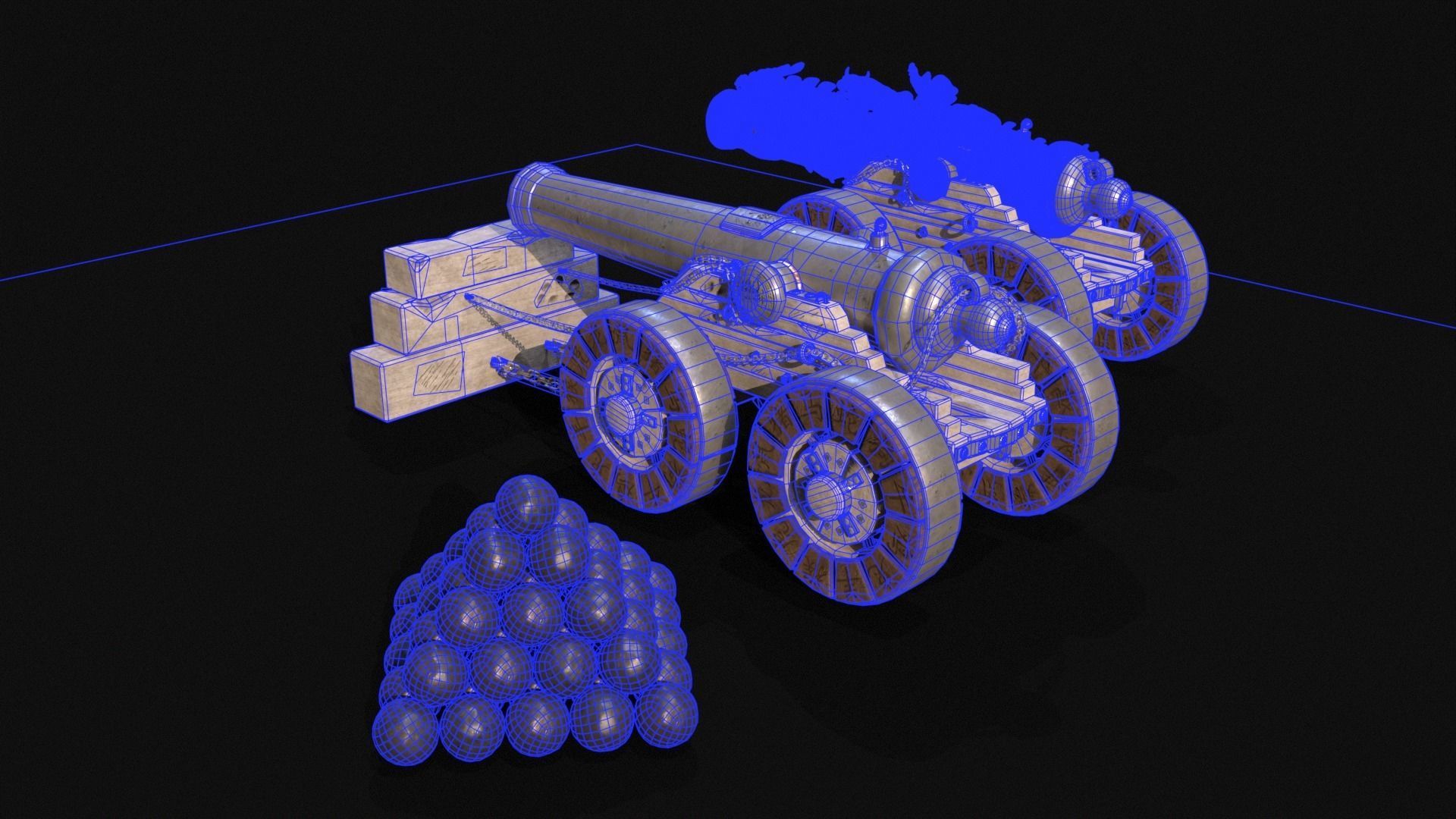 Chinese Zodiac Animals Cannon Low-poly 3D model_14