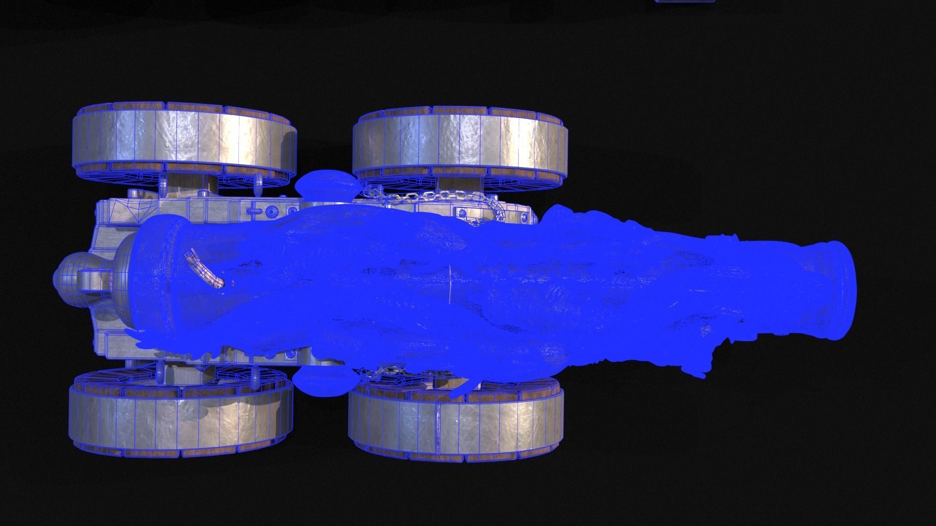 Chinese Zodiac Animals Cannon Low-poly 3D model_17