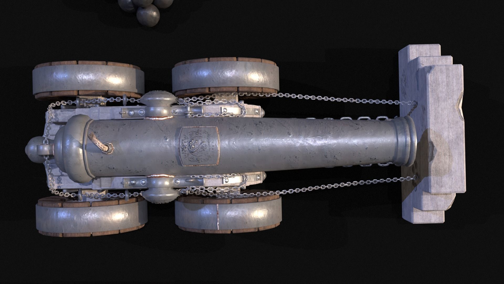 Chinese Zodiac Animals Cannon Low-poly 3D model_9