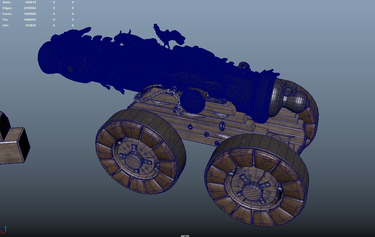 Chinese Zodiac Animals Cannon Low-poly 3D model_39