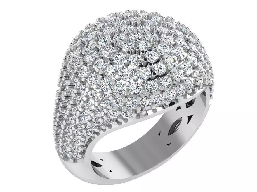 French Pave Ring 3022 3D print model