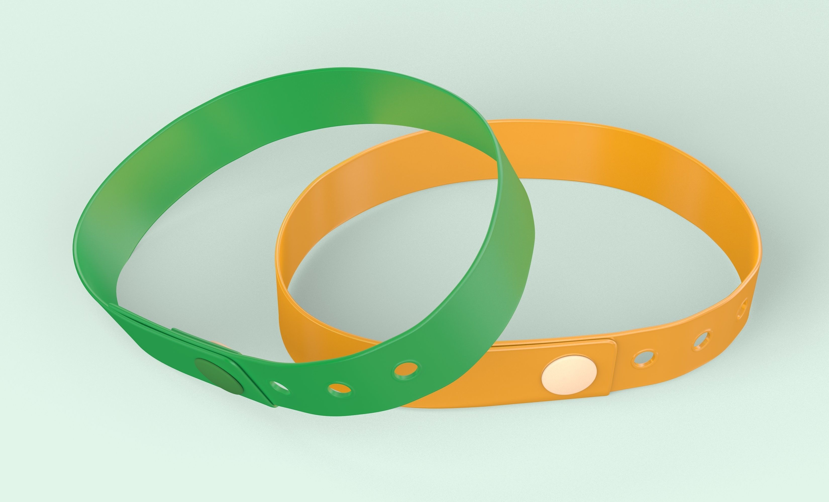 Vinyl Wristbands 3D model_3