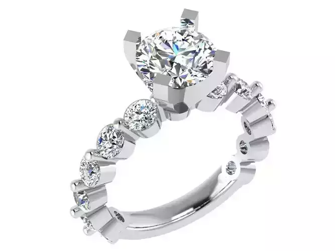 Round Diamond Peg Setting Ring 3028