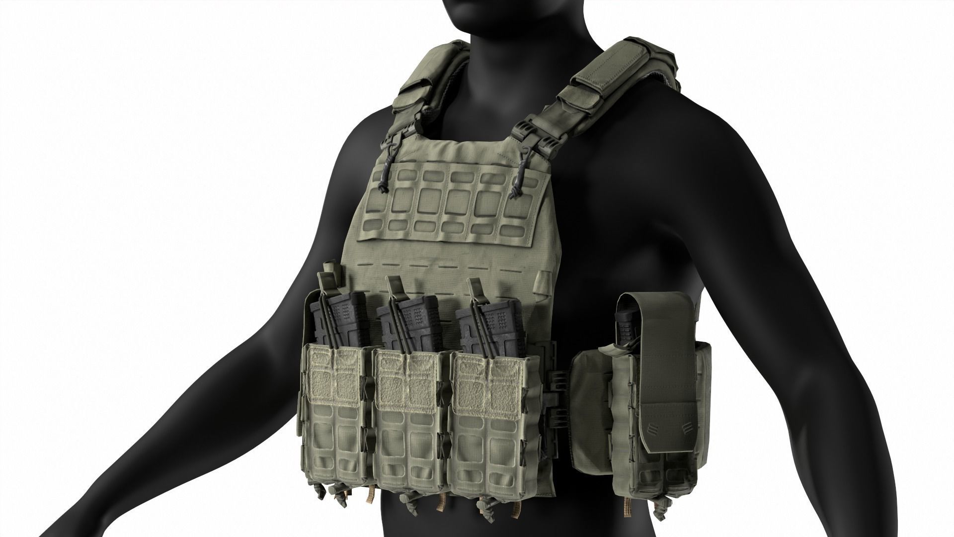 THOR NFM PLATE CARRIER Low-poly 3D model_1