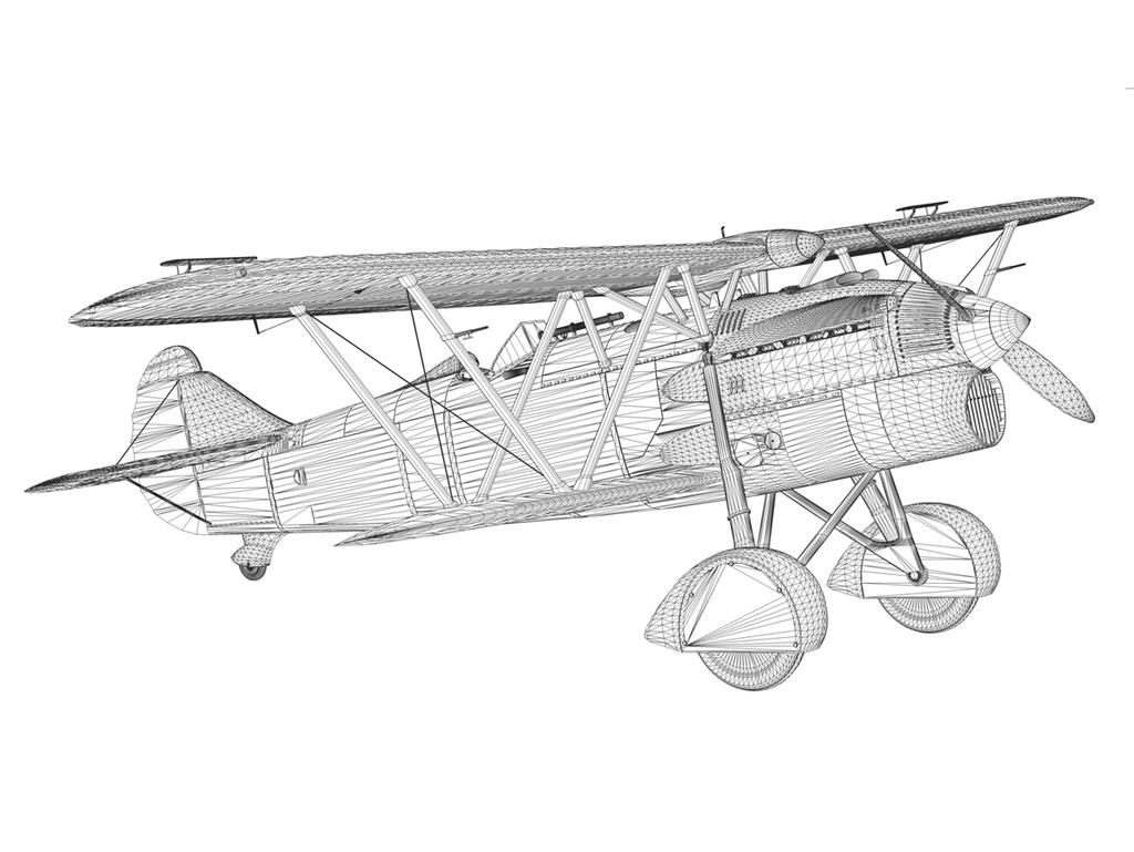 Fiat CR 32 - Italy Airforce - 160 Squadriglia 3D model_20