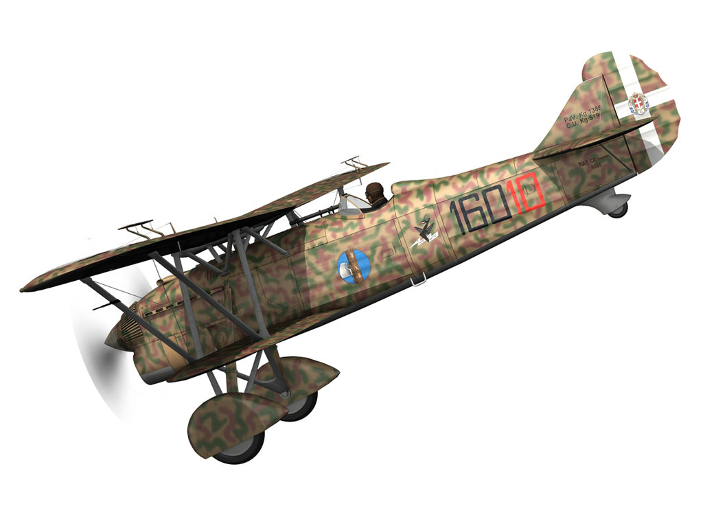 Fiat CR 32 - Italy Airforce - 160 Squadriglia 3D model_2