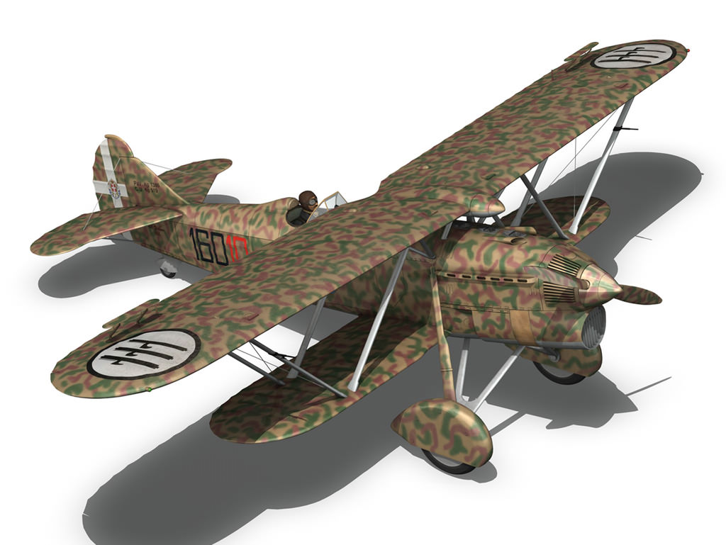 Fiat CR 32 - Italy Airforce - 160 Squadriglia 3D model_12