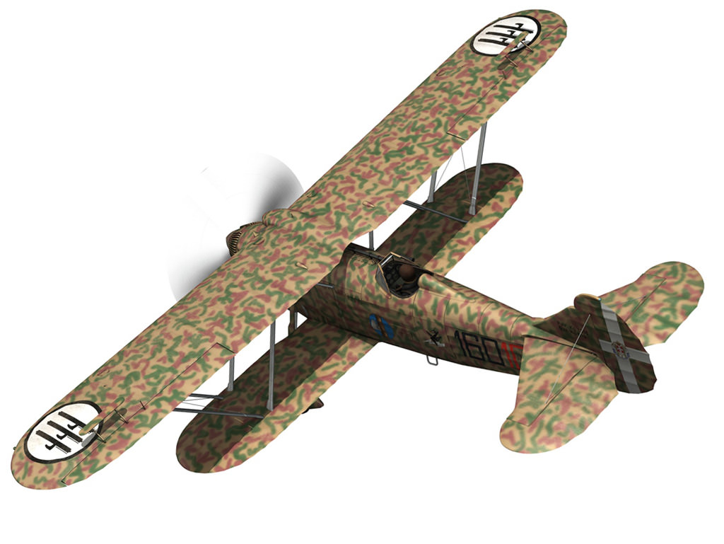 Fiat CR 32 - Italy Airforce - 160 Squadriglia 3D model_9