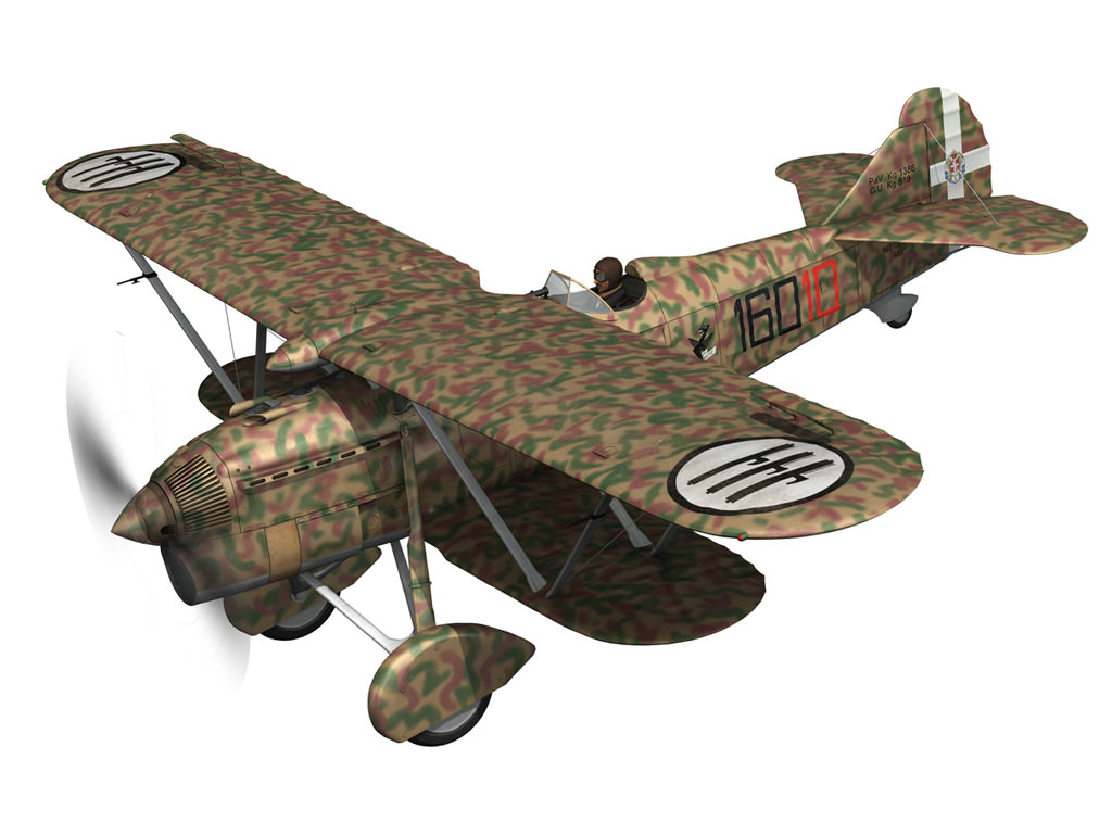 Fiat CR 32 - Italy Airforce - 160 Squadriglia 3D model_1