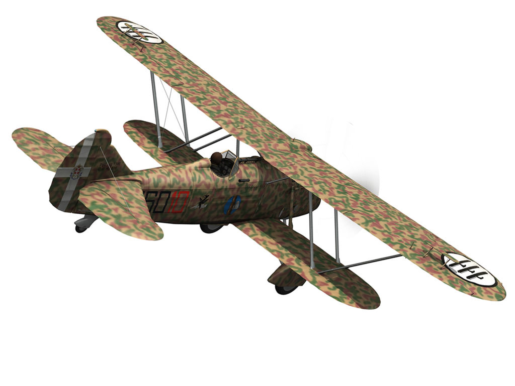 Fiat CR 32 - Italy Airforce - 160 Squadriglia 3D model_7