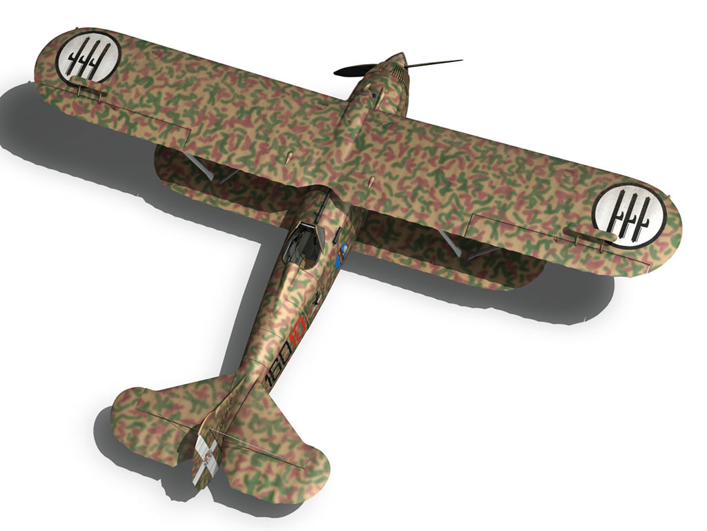 Fiat CR 32 - Italy Airforce - 160 Squadriglia 3D model_14