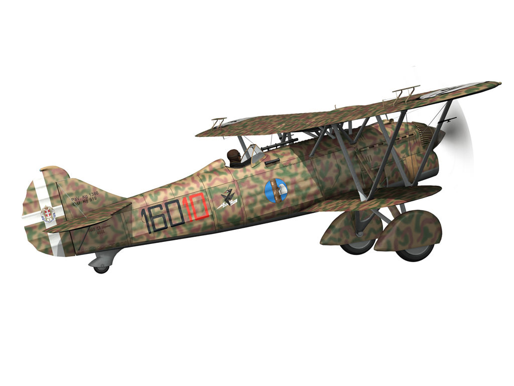 Fiat CR 32 - Italy Airforce - 160 Squadriglia 3D model_5