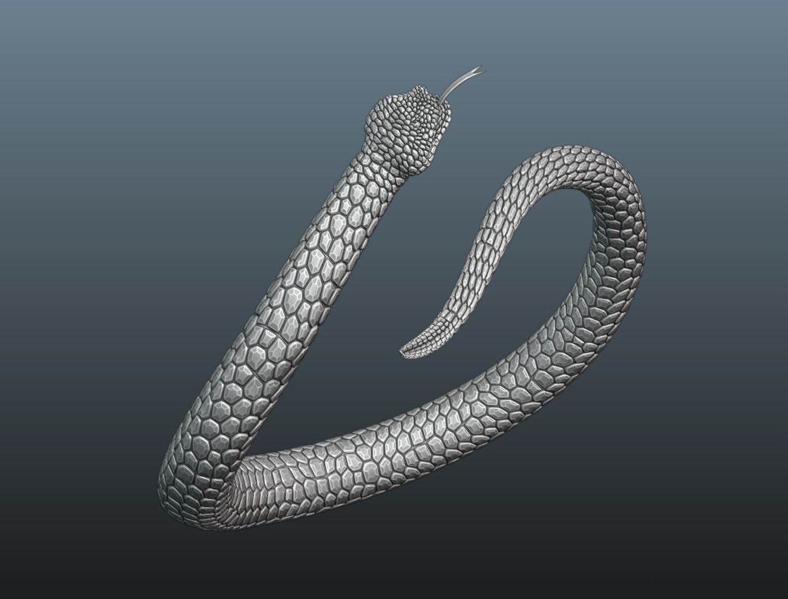 Snake Ring 3D print model_1
