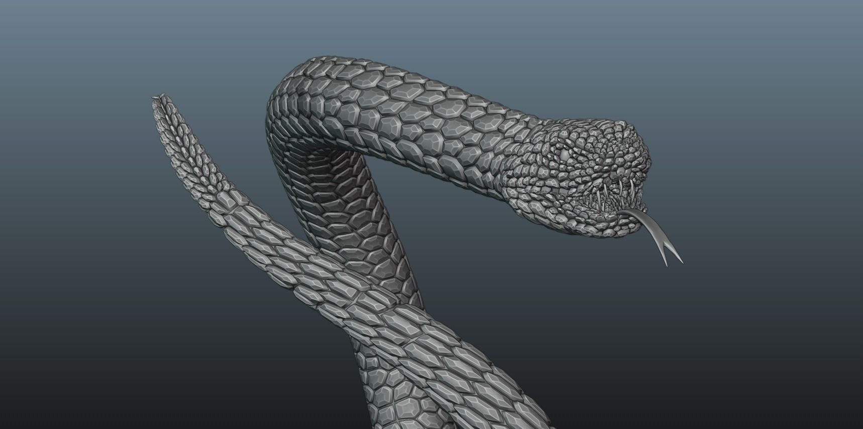 Snake Ring 3D print model_7