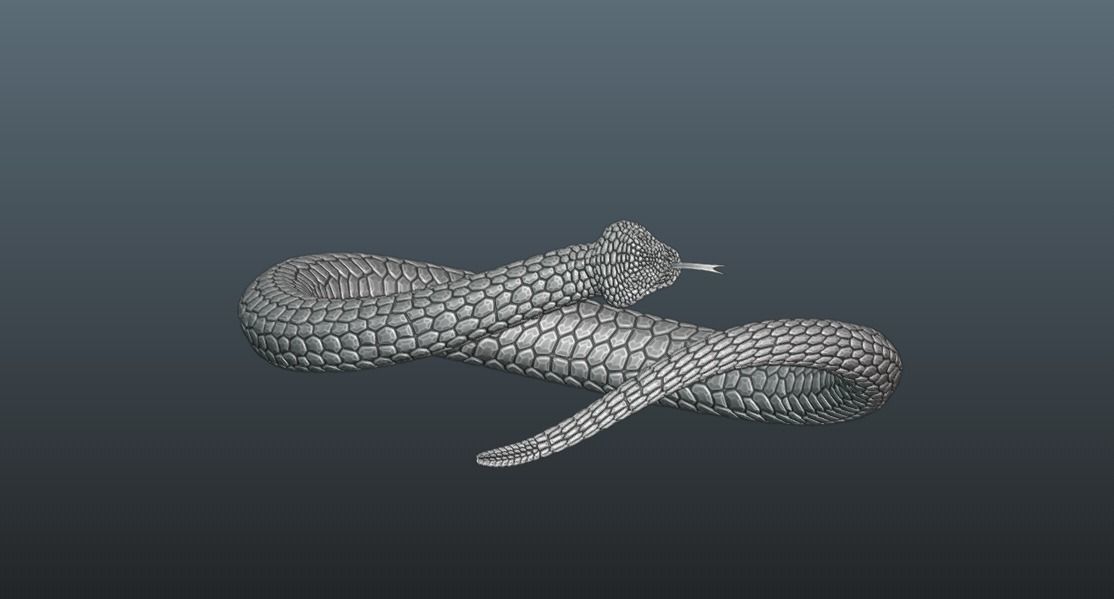 Snake Ring 3D print model_2