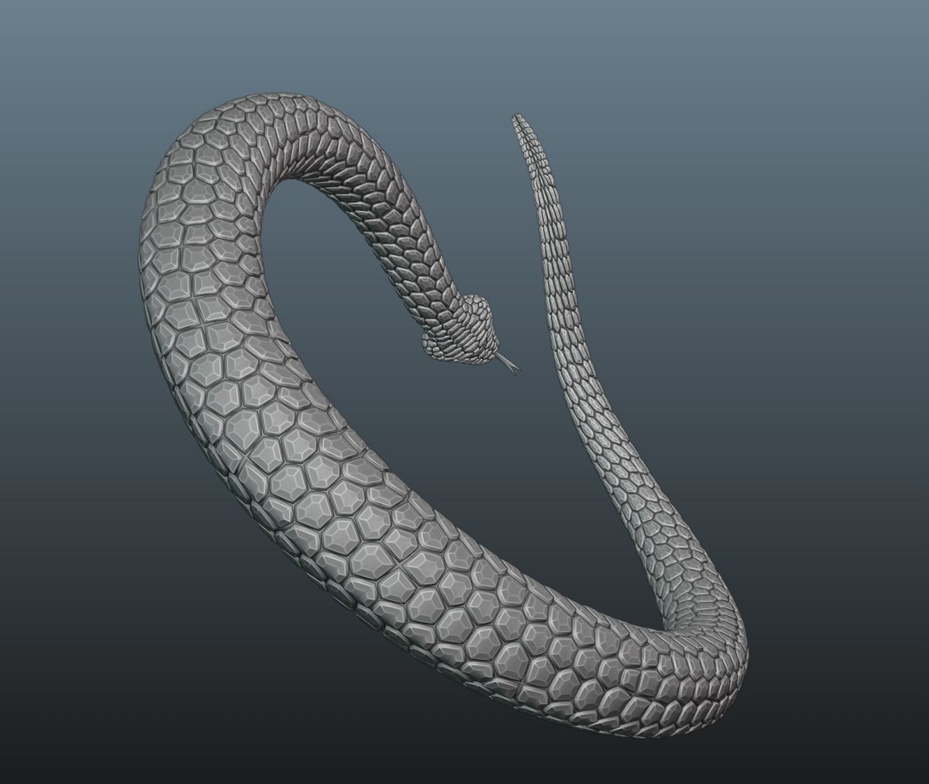 Snake Ring 3D print model_8