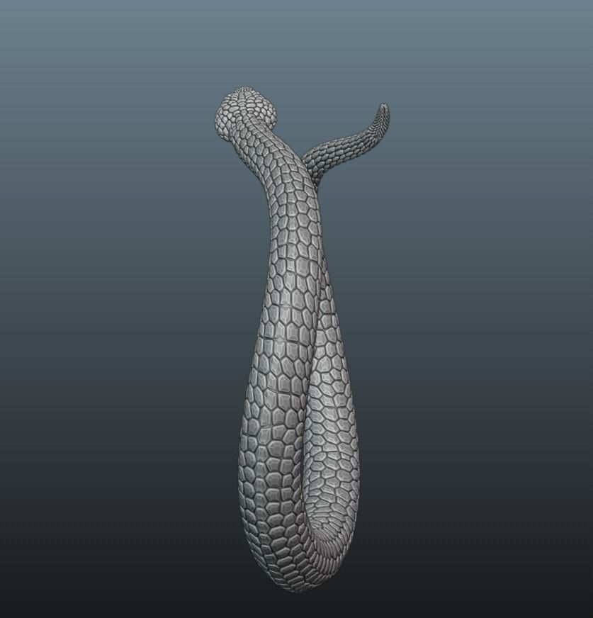 Snake Ring 3D print model_4