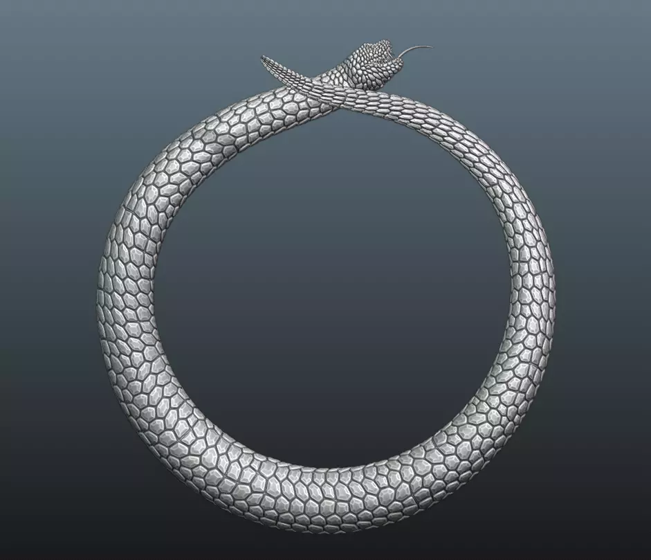 Snake Ring 3D print model_0