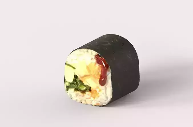 Sushi Tempura fried eggplant and zucchini