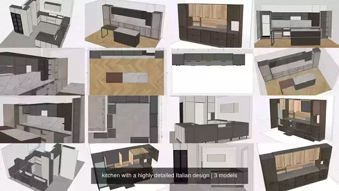 kitchen with a highly detailed Italian design