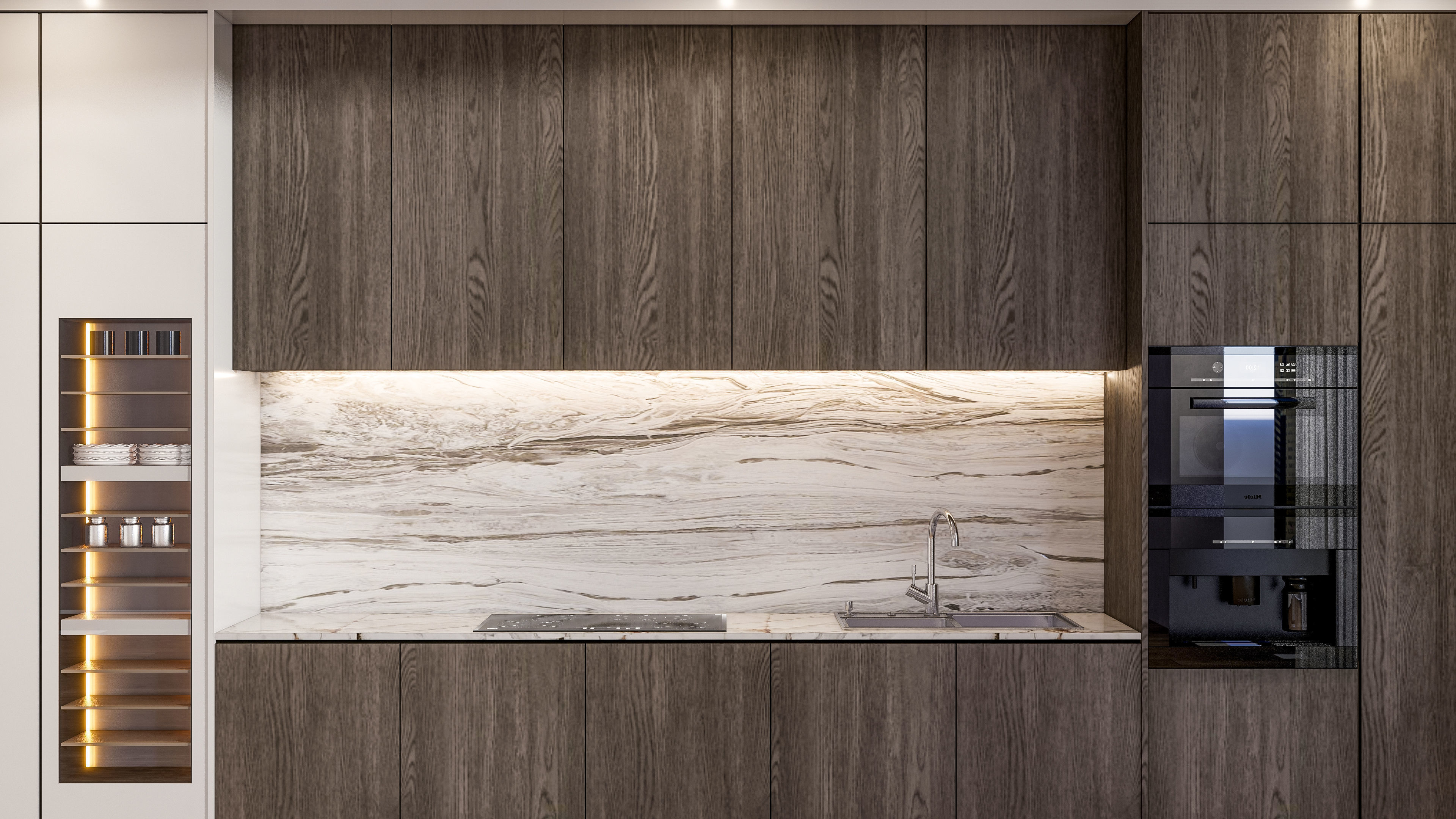 Kitchen Modern interior  0047 3D model_8