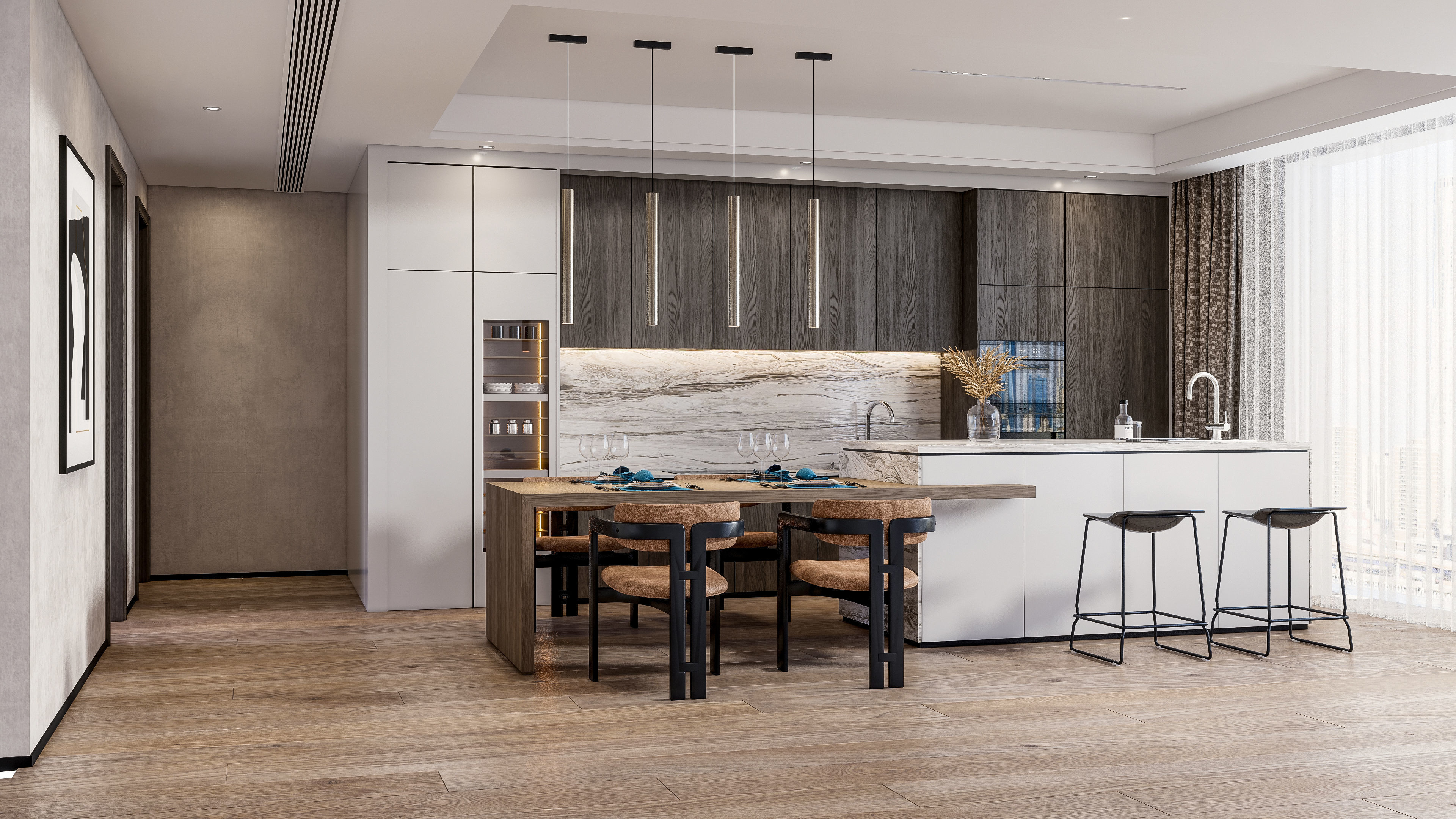 Kitchen Modern interior  0047 3D model_6