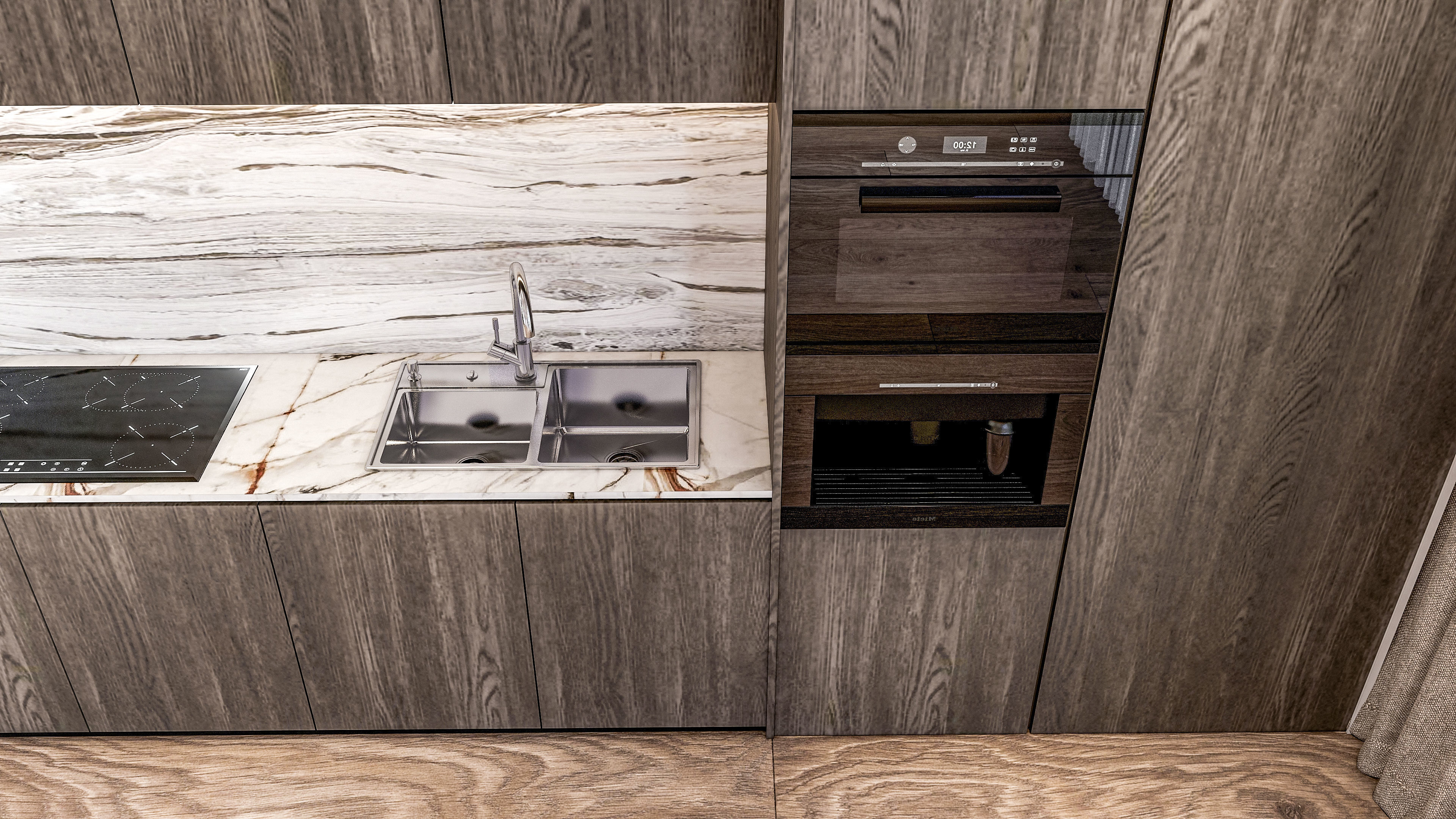 Kitchen Modern interior  0047 3D model_11