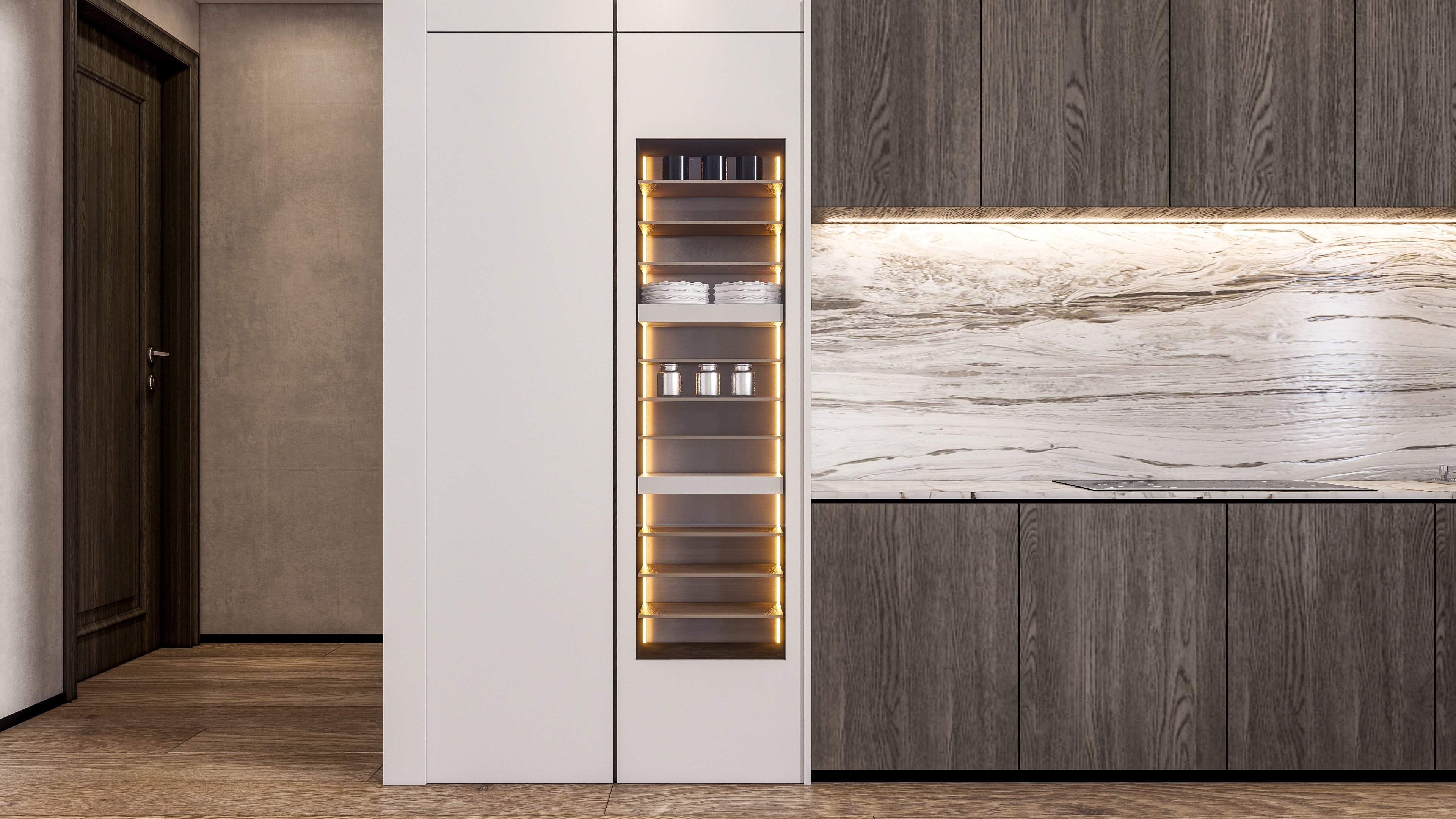 Kitchen Modern interior  0047 3D model_13