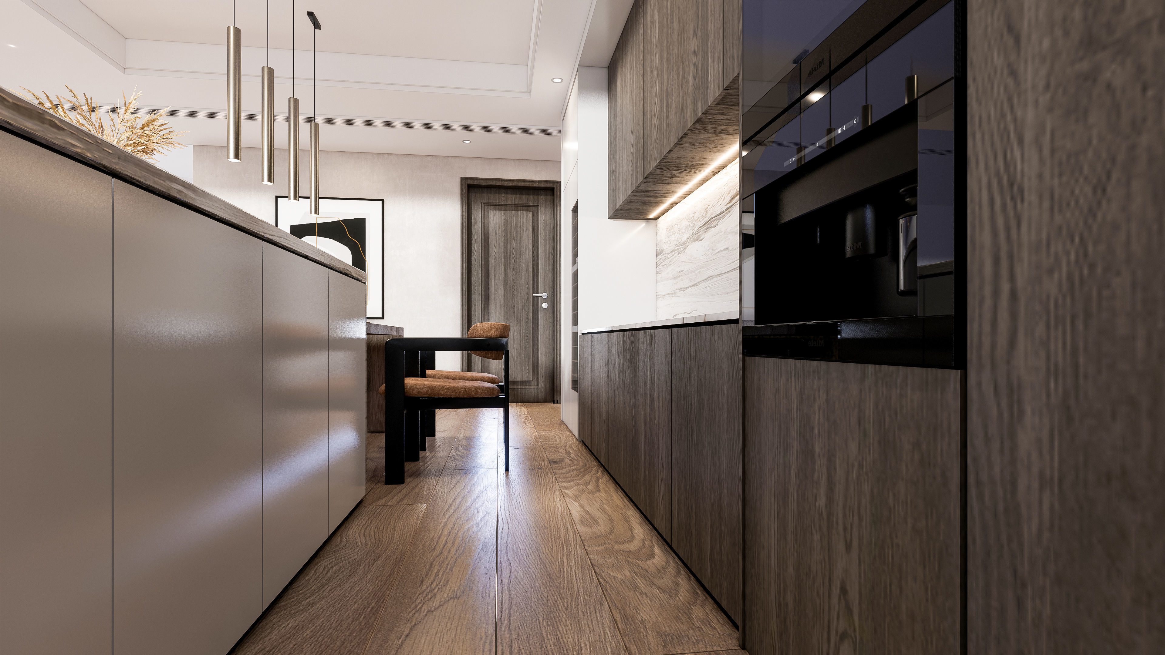 Kitchen Modern interior  0047 3D model_17