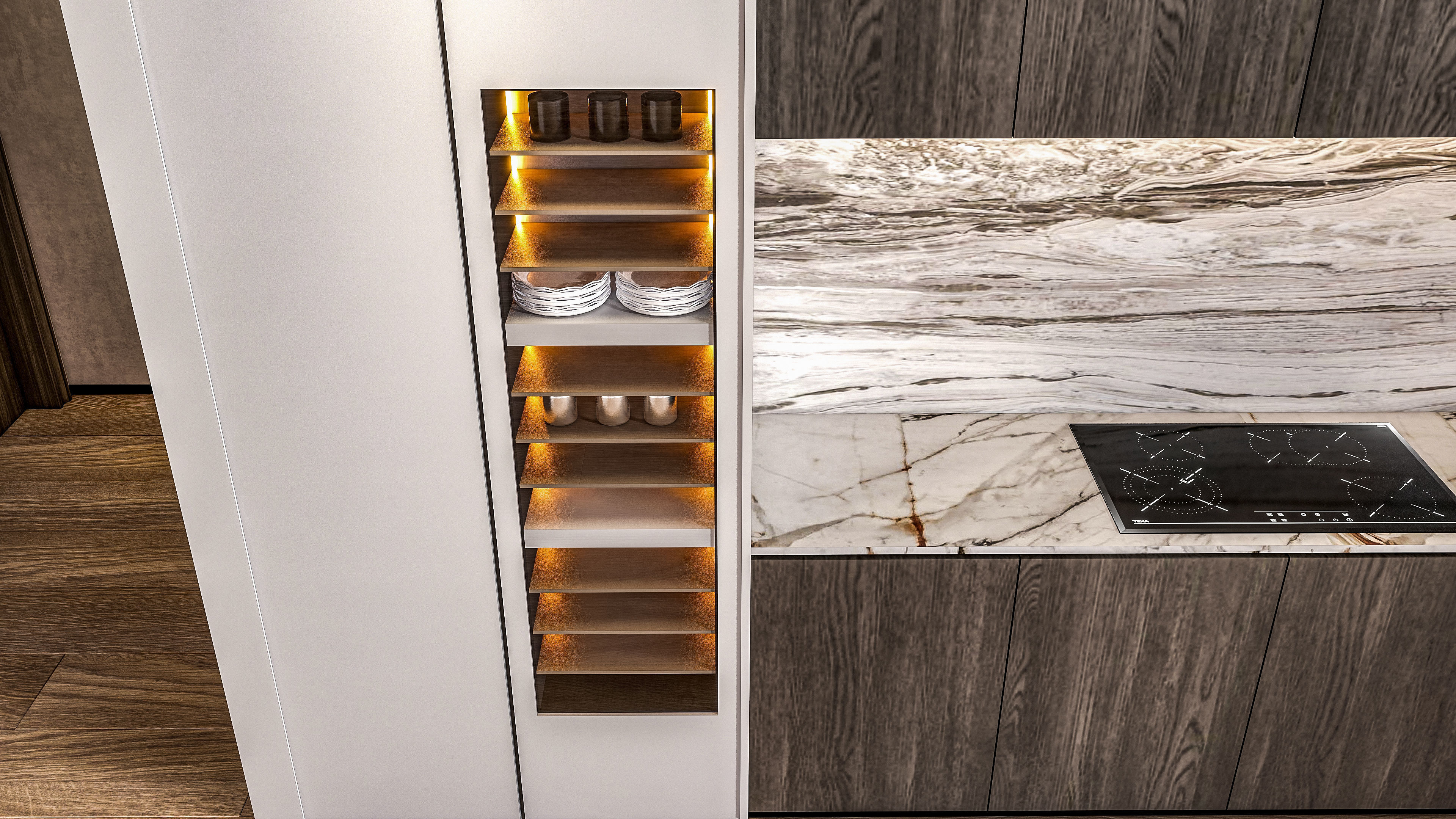 Kitchen Modern interior  0047 3D model_10